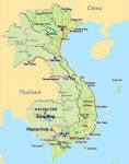 Carte Cambodge - Vietnam